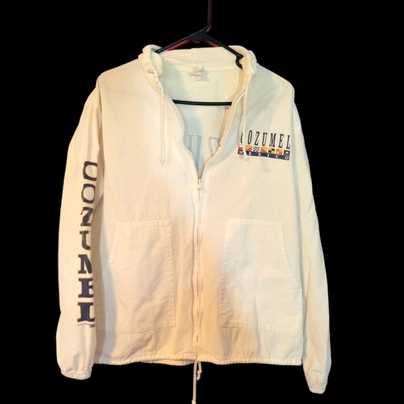 Tops - Unisex Cozumel Beach Mexico Baja Hoodie. Medium.